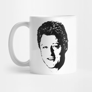 Bill Clinton Winning Smile Black On White Pop Art Mug